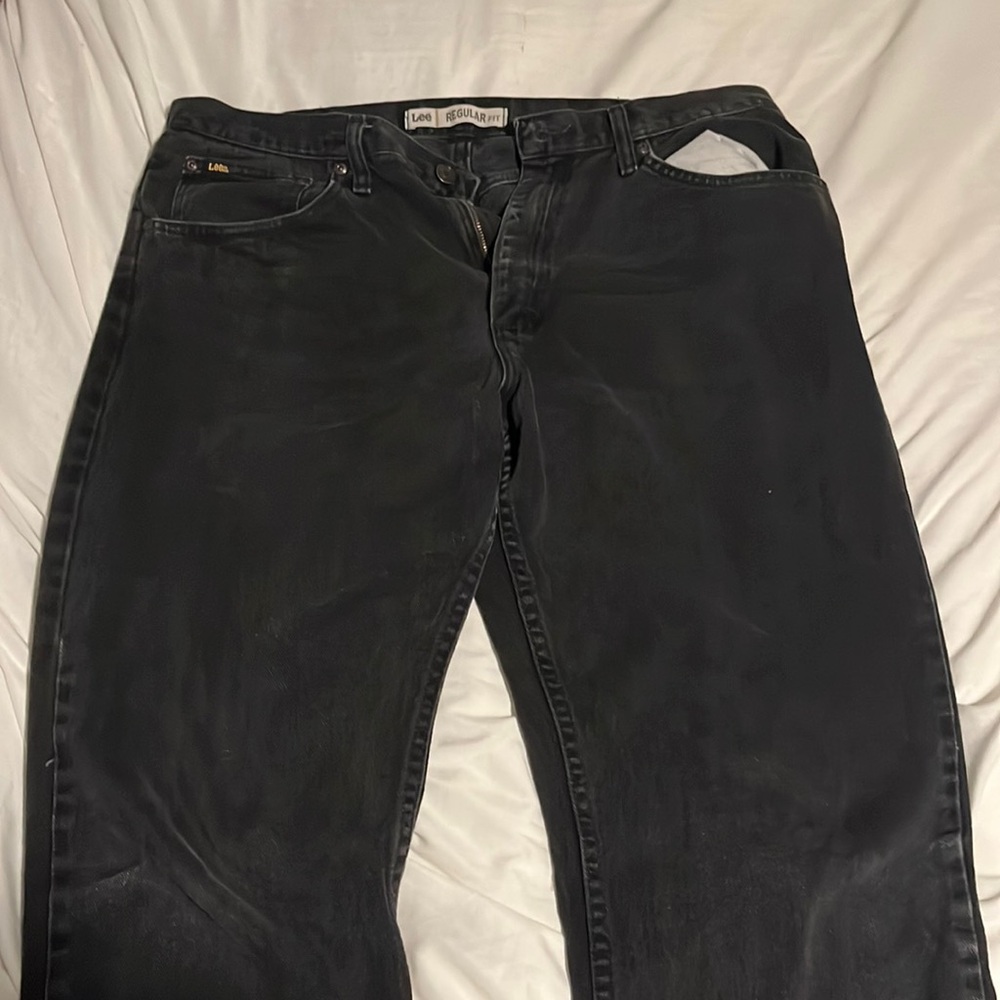 Black with white wash jeans